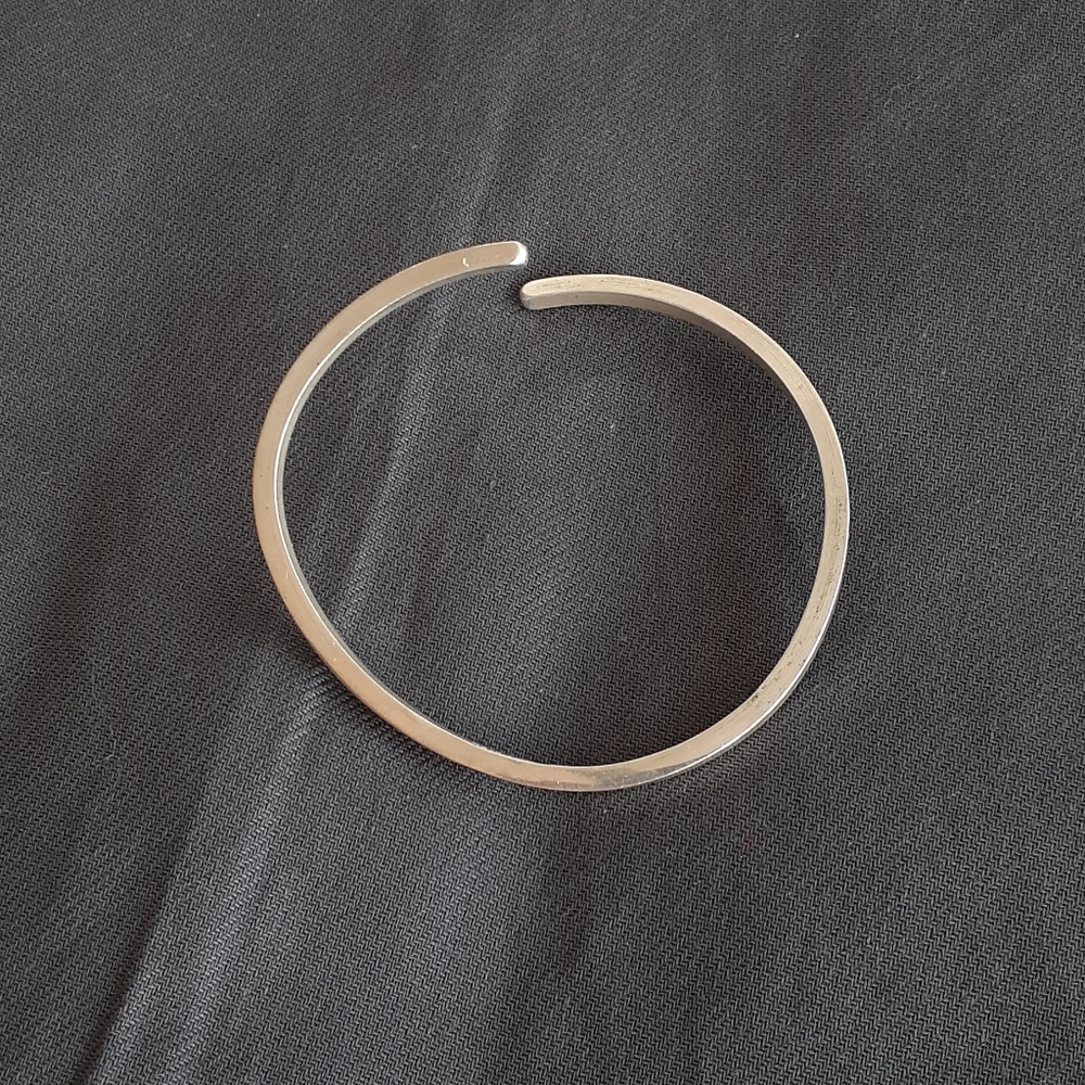 Icr Silver Square Shaped Cuff Bangle Bracelet. - image 1